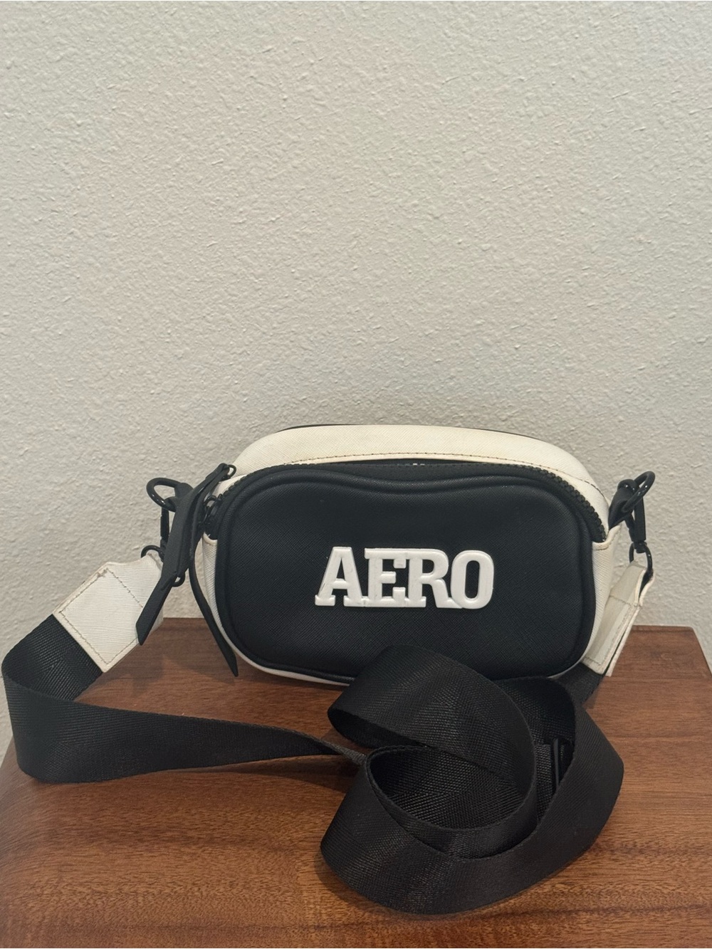 AERO Two-Tone Black & White Crossbody Bag
